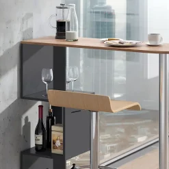 Vicco Table de bar Chêne de force doré 113x39.8cm