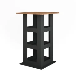 Vicco Table de bar Chêne doré/anthracite 65x65cm