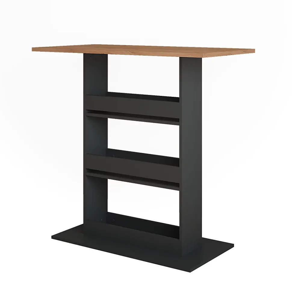 Vicco Table de bar Chêne doré/anthracite 110x55cm