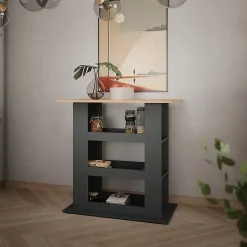 Vicco Table de bar Chêne doré/anthracite 110x65cm