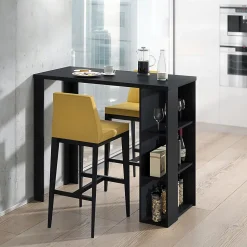 Vicco Table de bar Noir 120x60cm