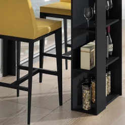 Vicco Table de bar Noir 120x60cm