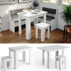 Vicco Table de salle à manger avec chaise Blanc 90x60cm