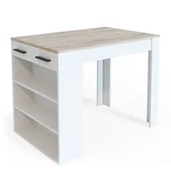 Vicco table de salle à manger Sonoma/blanc 67x100cm