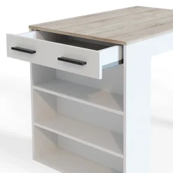 Vicco table de salle à manger Sonoma/blanc 67x100cm