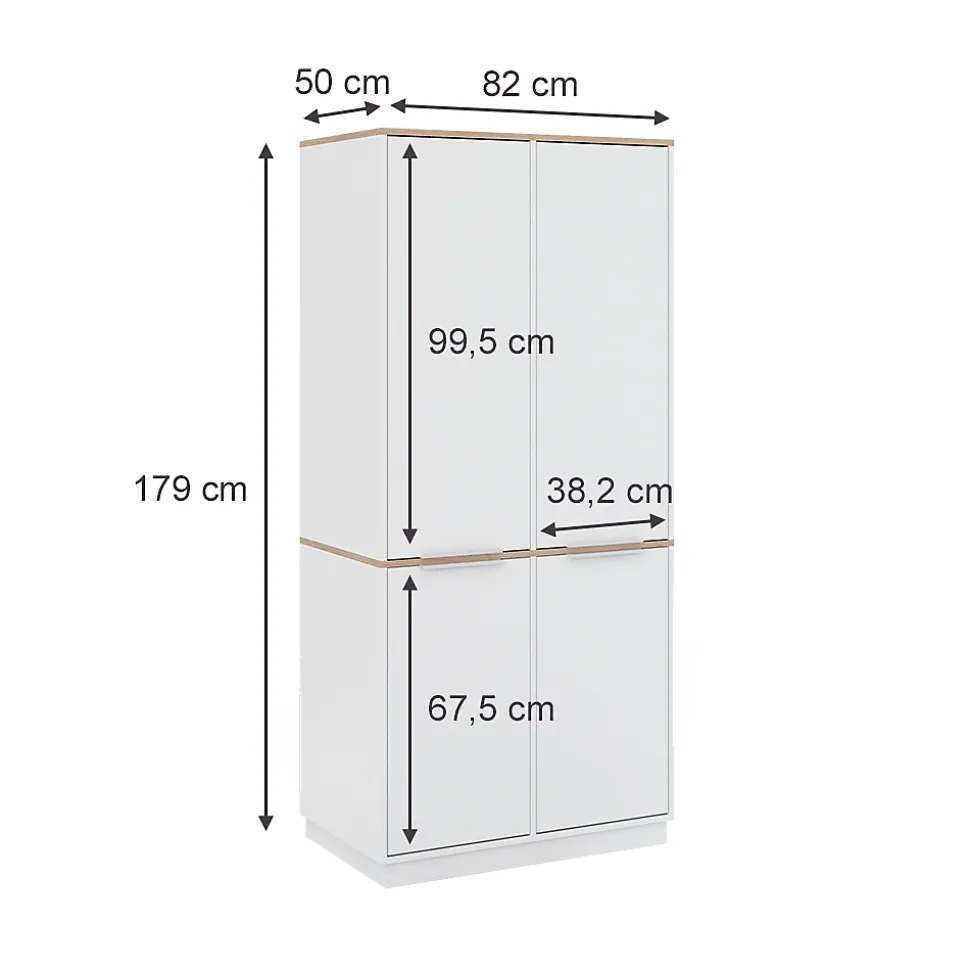 Vicco Étagère à dossiers Blanc 82x179cm avec 6 étagères