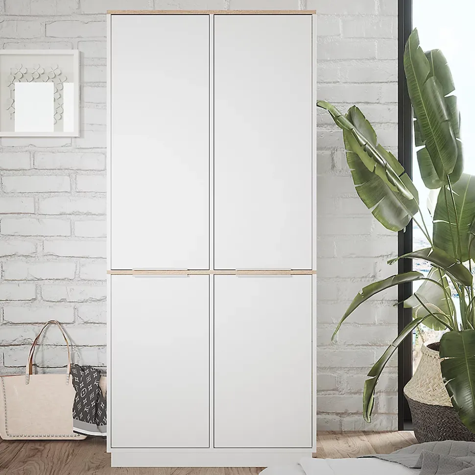 Vicco Étagère à dossiers Blanc 82x179cm avec 6 étagères