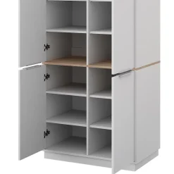 Vicco Étagère à dossiers Blanc 82x179cm avec 6 étagères