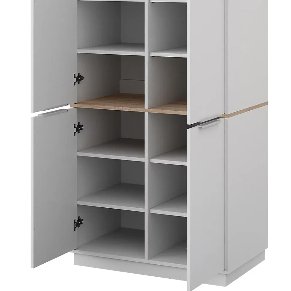 Vicco Étagère à dossiers Blanc 82x179cm avec 6 étagères
