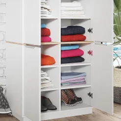 Vicco Étagère à dossiers Blanc 82x179cm avec 6 étagères
