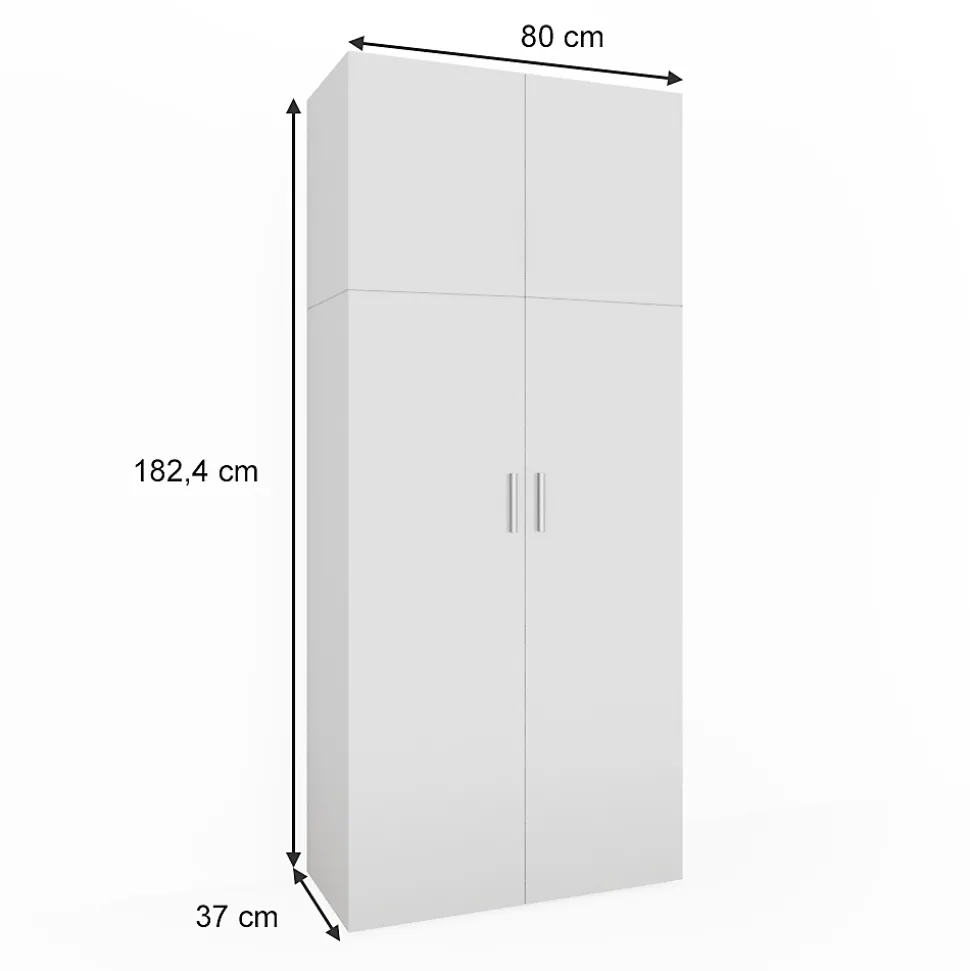 Vicco Étagère à dossiers Blanc 80x182.4cm