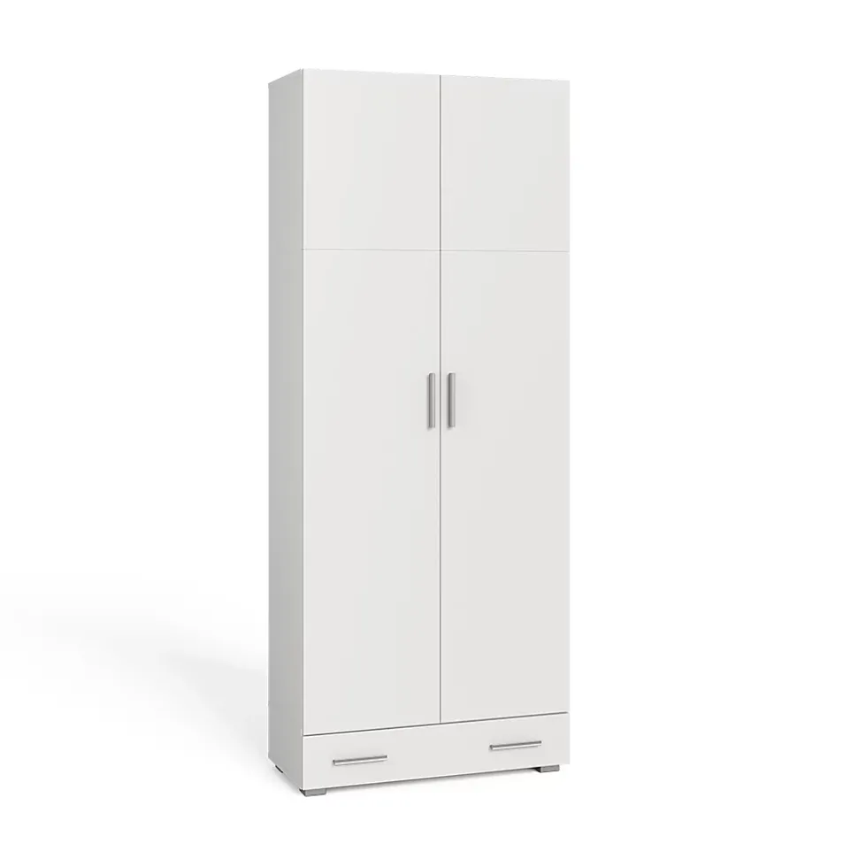 Vicco Étagère à dossiers Blanc 80x182.4cm avec tiroir