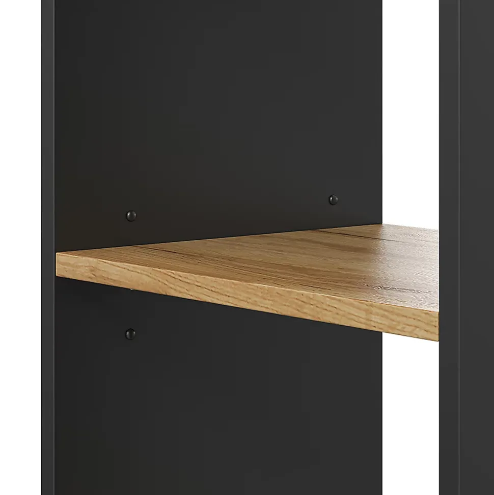 Vicco Étagère à livres Anthracite/chêne doré 40x120cm ,4 compartiments