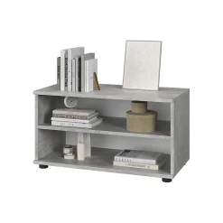 Vicco Étagère à livres Béton 70.8x38.9cm avec 2 compartiments