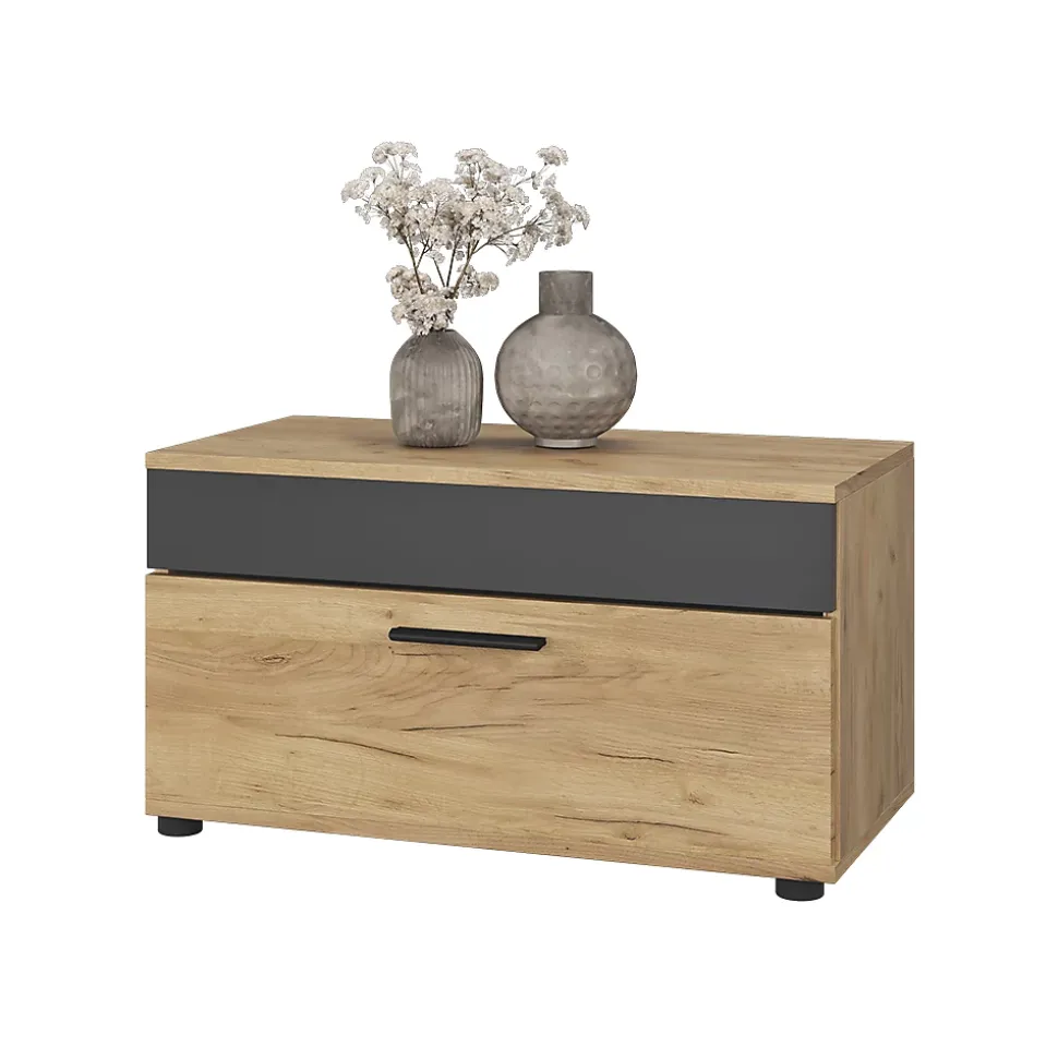 Vicco Étagère à livres Chêne doré/anthracite 70.8x38.9cm avec porte rabattable