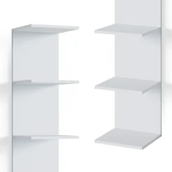 Vicco Étagère Blanc 28x190cm Lot de 2