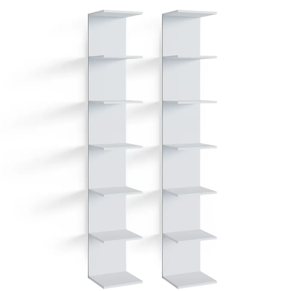 Vicco Étagère Blanc 28x190cm Lot de 2