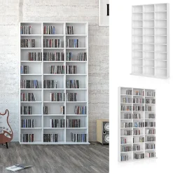 Vicco Étagère CD Blanc 102x178cm