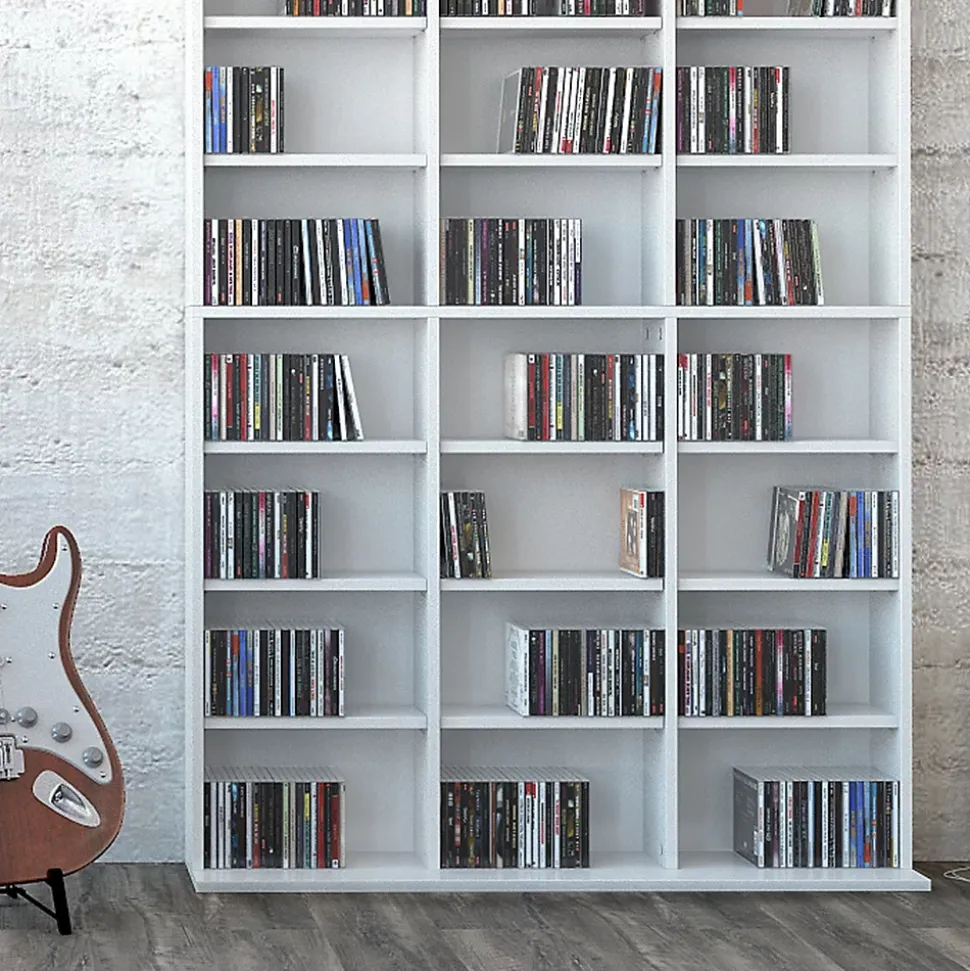 Vicco Étagère CD Blanc 102x178cm