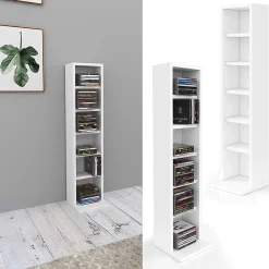 Vicco Étagère CD Blanc 21x91.8cm