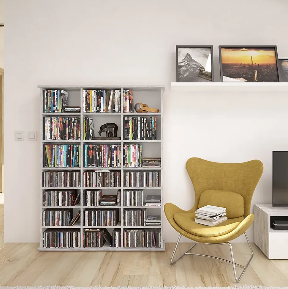 Vicco Étagère CD Béton 105.4x136cm