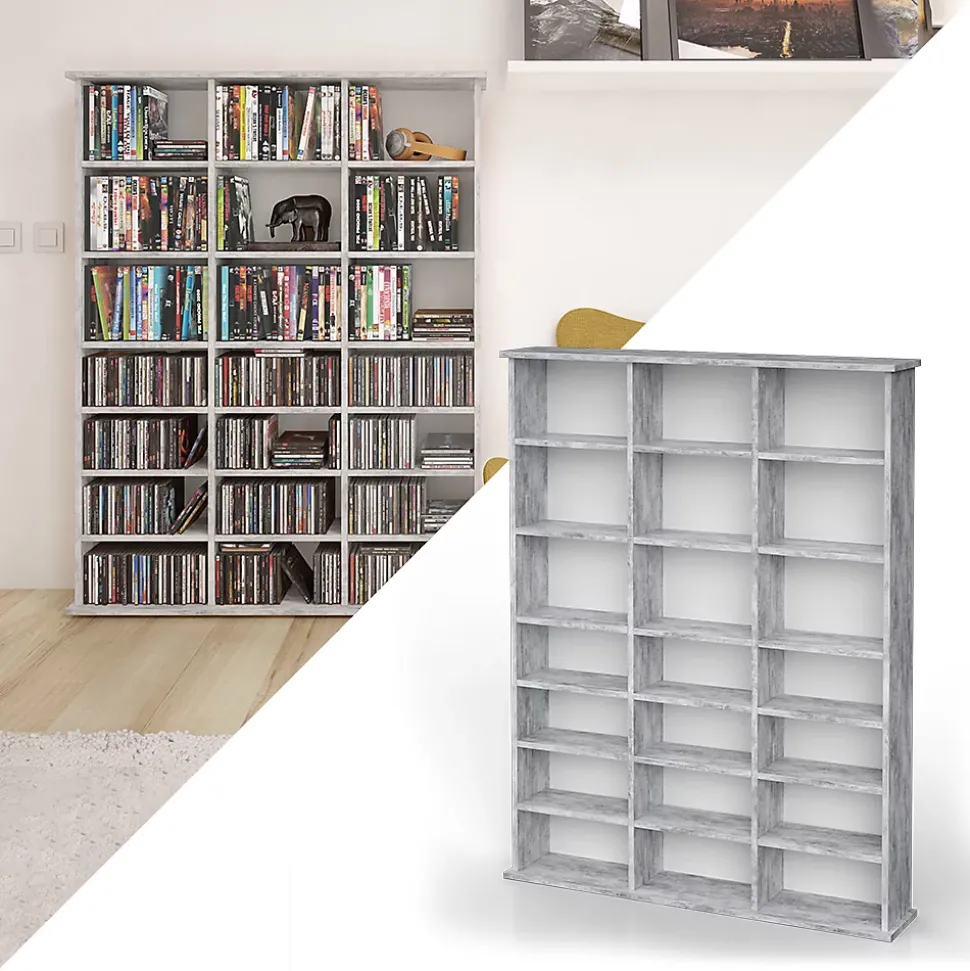 Vicco Étagère CD Béton 105.4x136cm