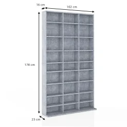Vicco Étagère CD Béton 102x178cm