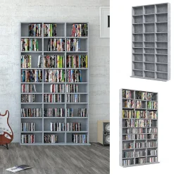 Vicco Étagère CD Béton 102x178cm