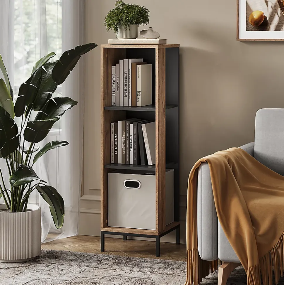 Vicco Étagère CD Chêne Viking 36x120cm avec 3 compartiments