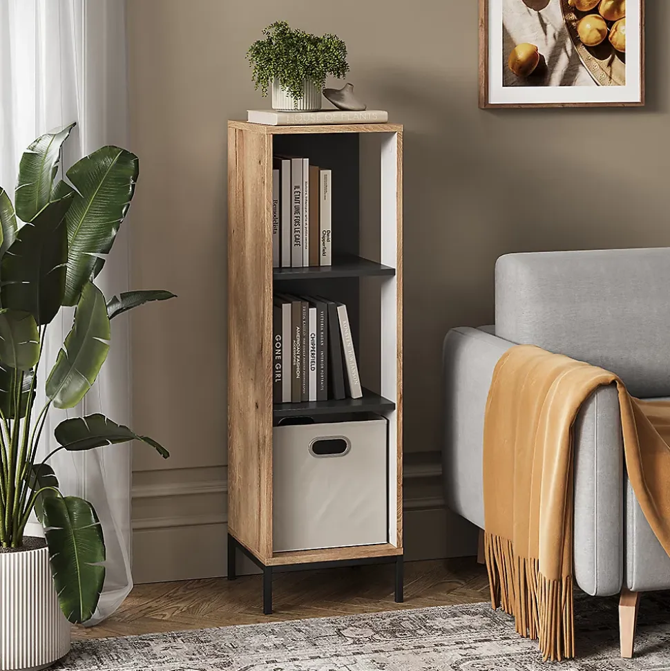 Vicco Étagère CD Chêne Viking 36x120cm avec 3 compartiments