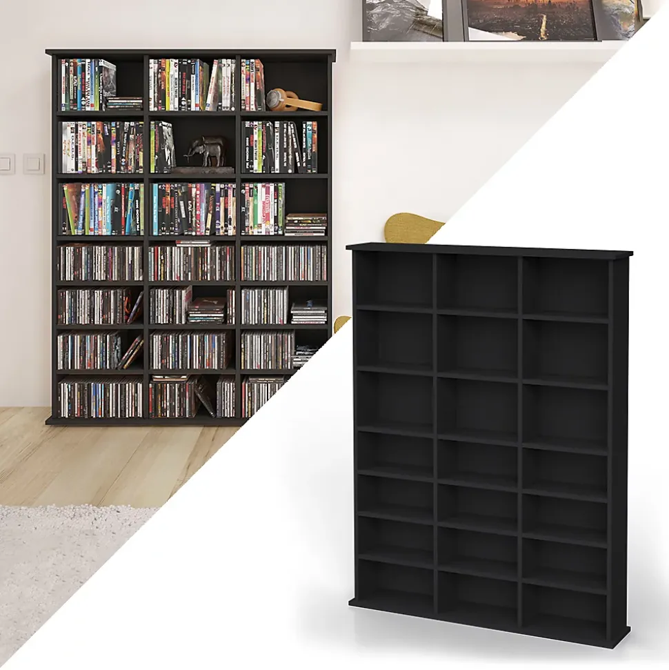 Vicco Étagère CD Noir 105.4x136cm