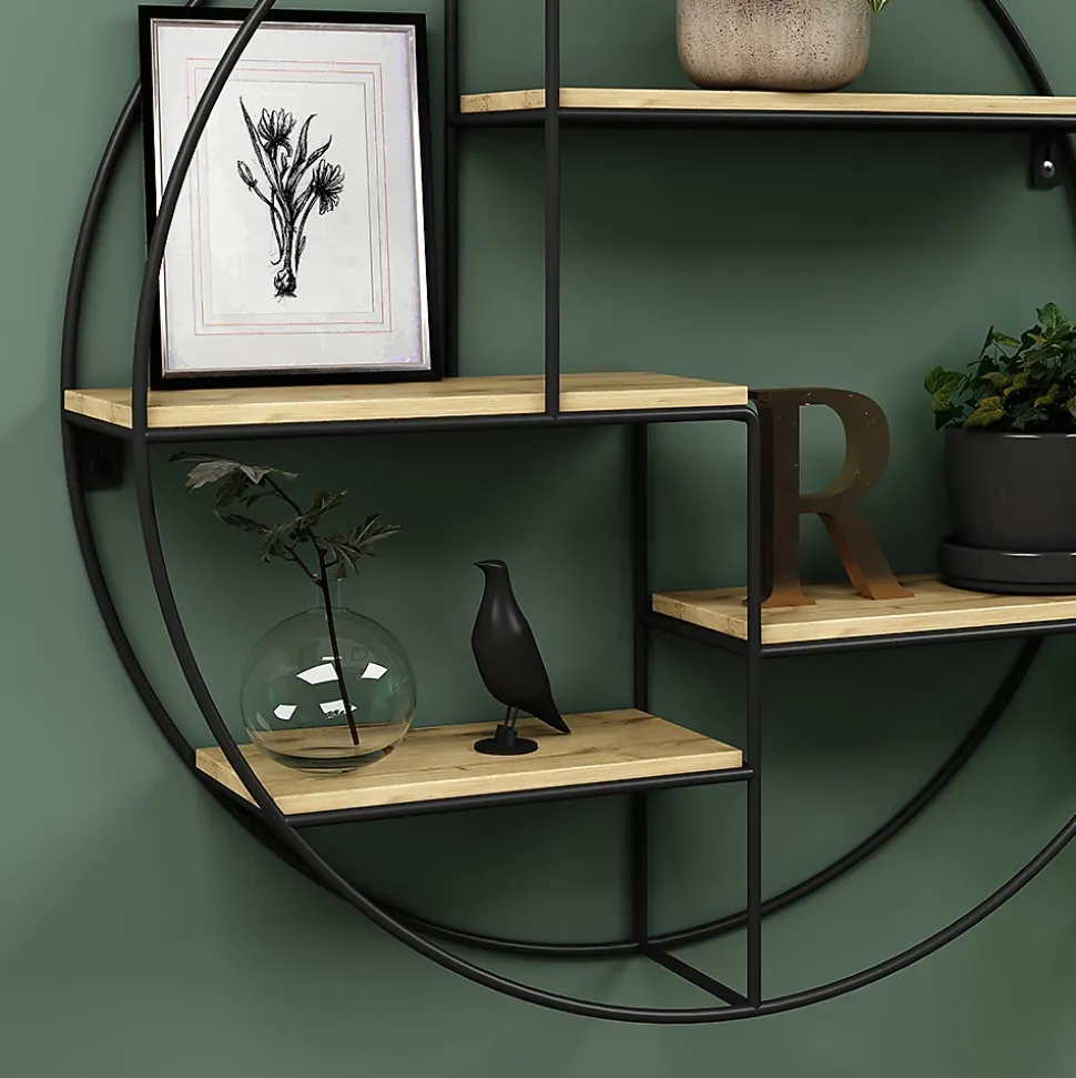 Vicco Étagère Chêne 55x55cm Rond