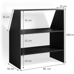 Vicco Étagère mansardée Anthracite 90x100cm