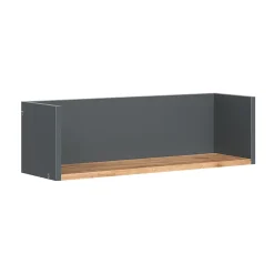 Vicco Étagère murale Anthracite/chêne doré 67.8x20cm