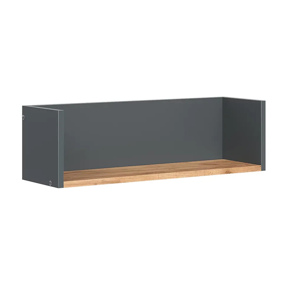 Vicco Étagère murale Anthracite/chêne doré 67.8x20cm