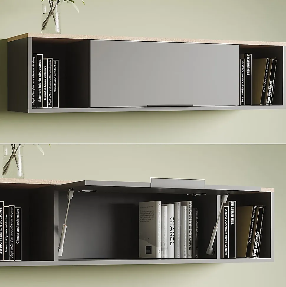 Vicco Étagère murale Anthracite/Sonoma 120x30cm