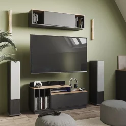 Vicco Étagère murale Anthracite/Sonoma 120x30cm