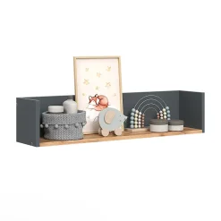 Vicco Étagère murale Anthracite/chêne doré 93.4x20cm