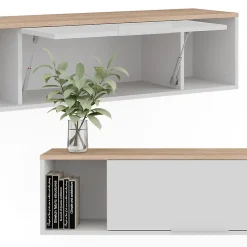 Vicco Étagère murale Blanc/Sonoma 120x30cm