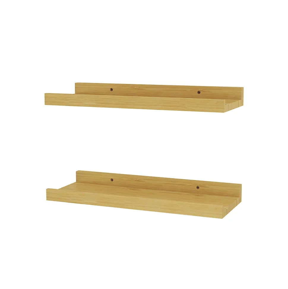 Vicco Étagère murale Naturel bois 40x4cm Set de 2 pièces 40