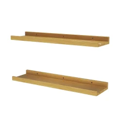 Vicco Étagère murale Naturel bois 60x4cm Lot de 2