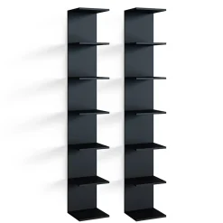 Vicco Étagère Noir 30x190cm ouvert