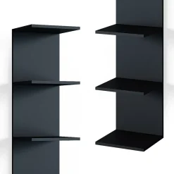 Vicco Étagère Noir 30x190cm ouvert