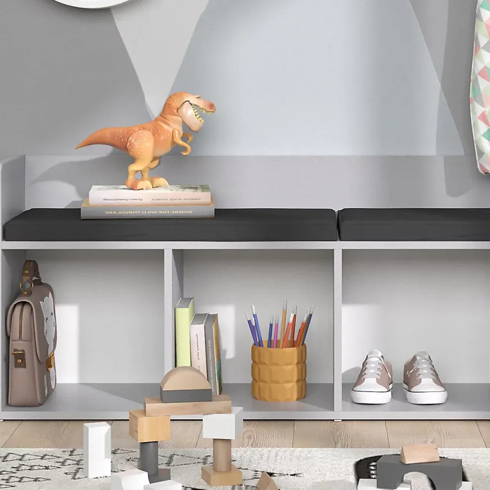 Vicco Étagère pour enfants Gris clair 142.4x53.4cm 4 compartiments