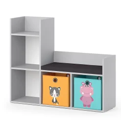 Vicco Étagère pour enfants Gris 30.9x88.6cm avec 2 boxes pliants opt.2