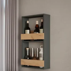 Vicco étagère pour verres à vin Chêne doré/anthracite 40x72cm