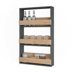 Vicco étagère pour verres à vin Chêne doré/anthracite 60x98cm