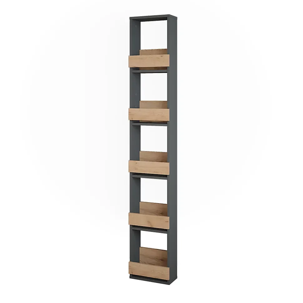 Vicco étagère pour verres à vin Chêne doré/anthracite 30x180cm