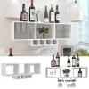Vicco étagère pour verres à vin Blanc avec porte-verre