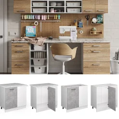 Vicco Universal Armoire dangle Béton 86cm avec porte, sans PT